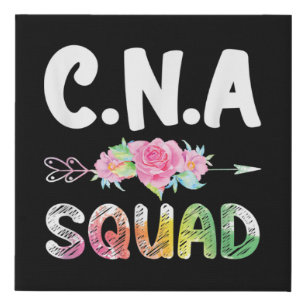 CNA Nurse Squad Certified Nursing Assistant Faux Canvas Print