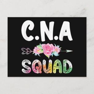 CNA Nurse Squad Certified Nursing Assistant Holiday Postcard