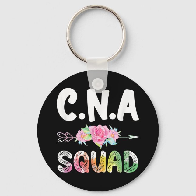 CNA Nurse Squad Certified Nursing Assistant Keychain (Front)