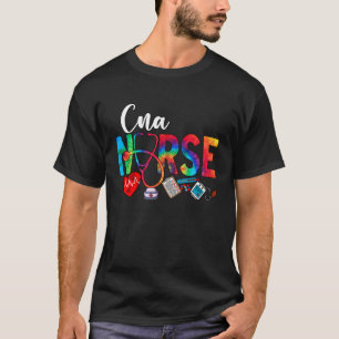 CNA Nurse Tie Dye Love Heart Stethoscope RN Nurse  T-Shirt