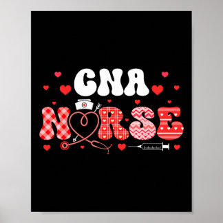 Cna Nurse Valentine's Day Hearts Matching Job Team Poster