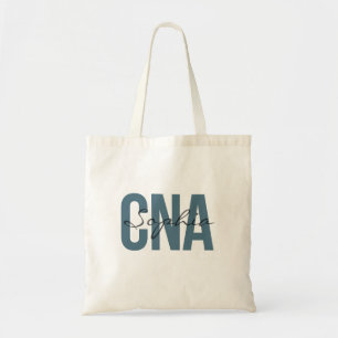 CNA Personalized Name Bold Typography Tote Bag