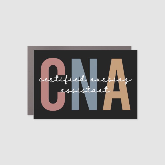 CNA Retro Certified Nursing Assistant Car Magnet (Front)