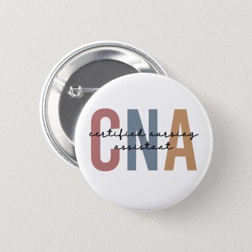 CNA Retro Certified Nursing Assistant Gifts Button