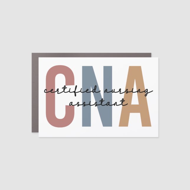 CNA Retro Certified Nursing Assistant Gifts Car Magnet (Front)