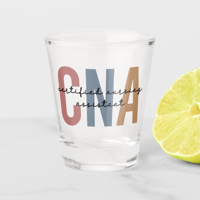 CNA Retro Certified Nursing Assistant Gifts Shot Glass (Front)