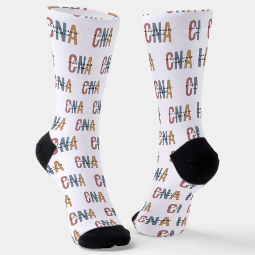 CNA Retro Certified Nursing Assistant Gifts Socks