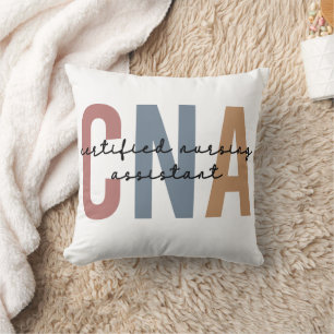 CNA Retro Certified Nursing Assistant Gifts Throw Pillow