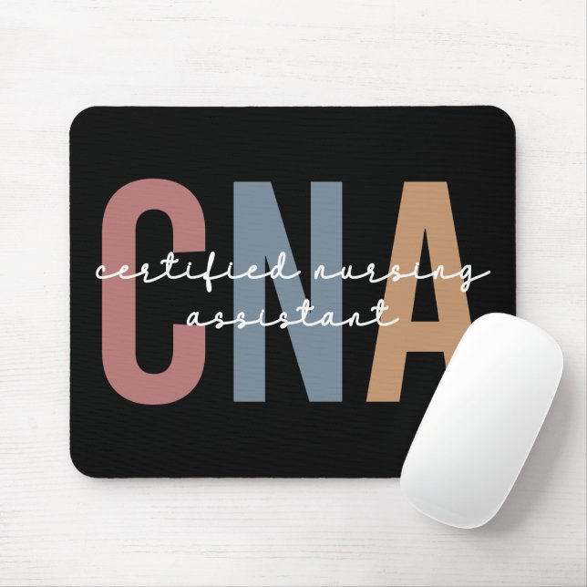 CNA Retro Certified Nursing Assistant Mouse Pad (With Mouse)