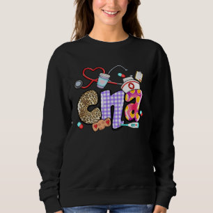 CNA Stethoscope Leopard  CNA Life Sweatshirt