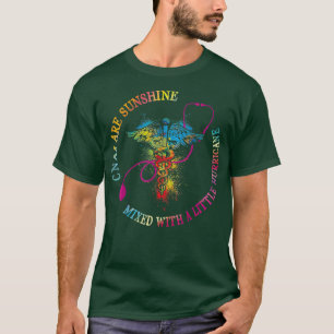 Cnas Are Sunshine Mixed Hurricane Funny Nurse Stet T-Shirt