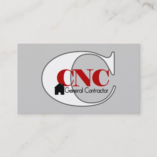 Customizable CNC General Contractor Business Cards