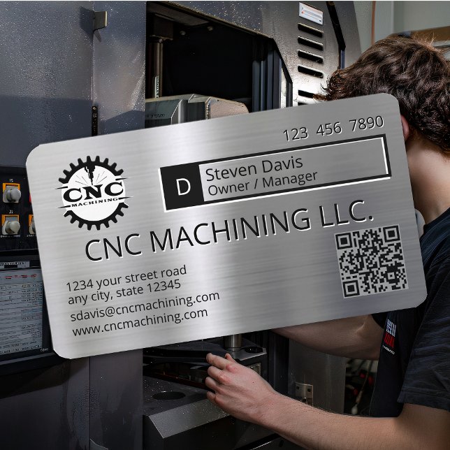  CNC Machining, Precision Machine Shop Business Card (Creator Uploaded)