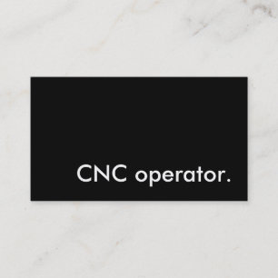 cnc operator. business card