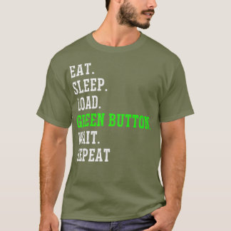 CNC Operator Machinist Funny Green Button T-Shirt