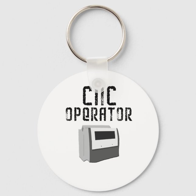 CNC Operator Machinist Keychain (Front)