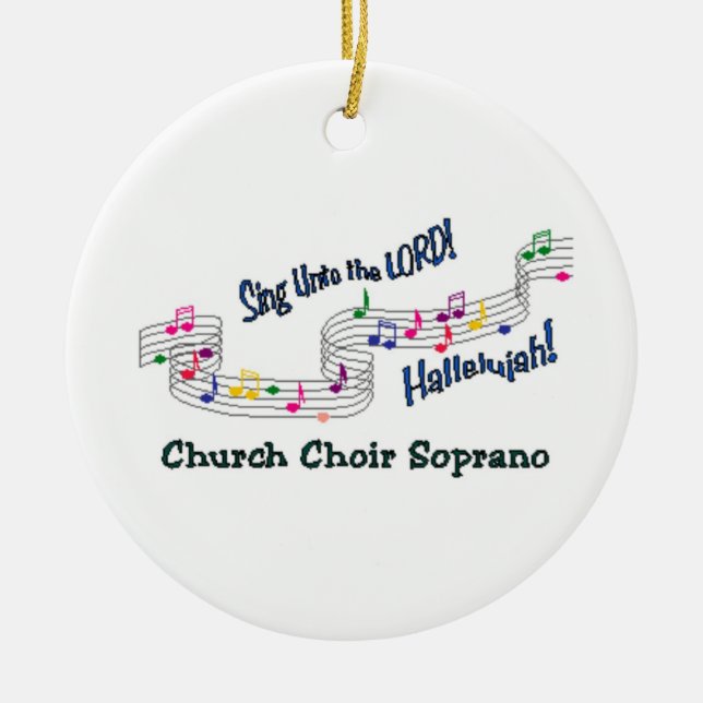 Cnotes Church Choir Soprano Ceramic Ornament (Front)