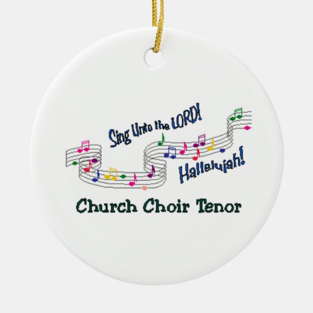 Cnotes Church Choir Tenor Ceramic Ornament (Front)