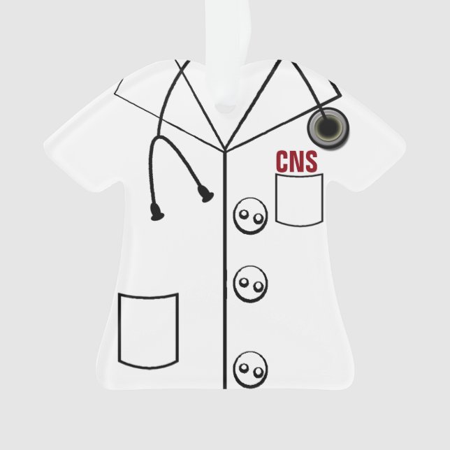 CNS LAB COAT ORNAMENT CHRISTMAS (CUSTOMIZABLE) (Front)