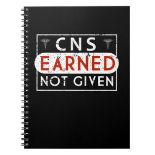 CNS Nurse Clinical Nurse Specialist Earned Nurse Notebook