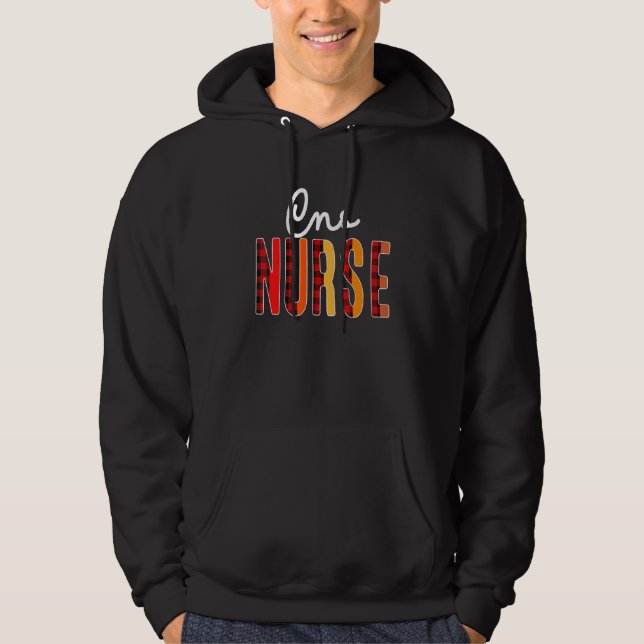 Cns Nurse Plaid Red Love Heart Stethoscope Rn Nurs Hoodie (Front)