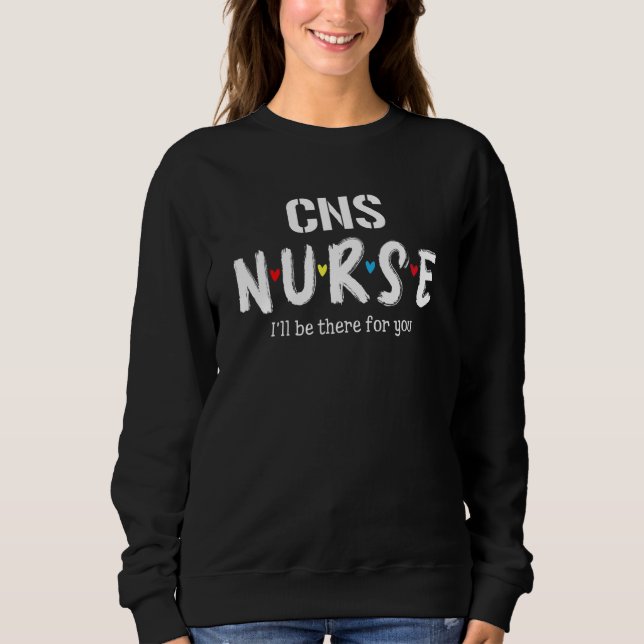 Cns Nurse Plaid Red Love Heart Stethoscope Rn Nurs Sweatshirt (Front)