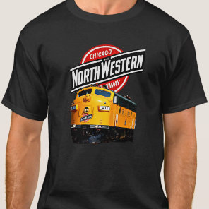 CNW Chicago North Western Railway Yellow  Diesel T-Shirt