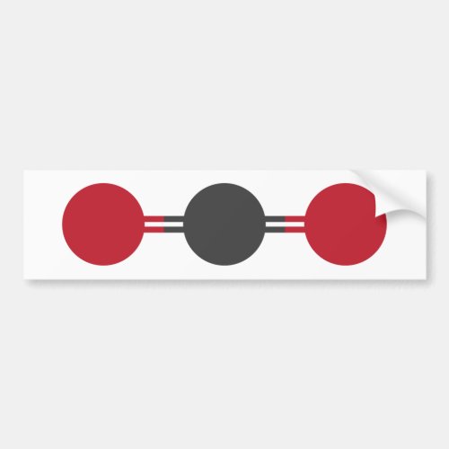 CO2 Molecular Structure Bumper Sticker