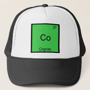 Co - Cognac Funny Chemistry Element Symbol T-Shirt Trucker Hat