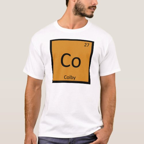 Co _ Colby Cheese Chemistry Periodic Table Symbol T_Shirt