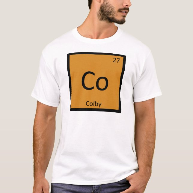 Co - Colby Cheese Chemistry Periodic Table Symbol T-Shirt (Front)