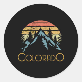 Co Colorado Mountains Outdoor Adventure Classic Round Sticker