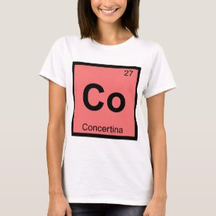 Co - Concertina Music Chemistry Periodic Table T-Shirt