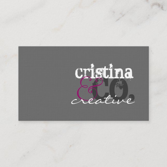 co., cristina, business card (Front)