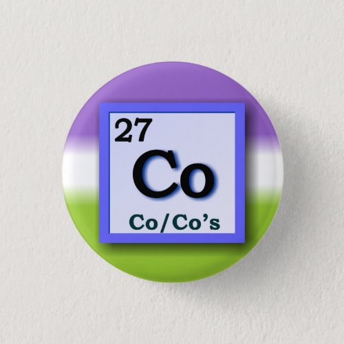 Co _ Periodic Table personal gender pronouns pin