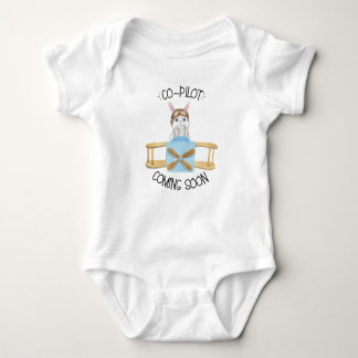 Co-pilot Coming Soon New Baby Gift, Plane Baby Bodysuit