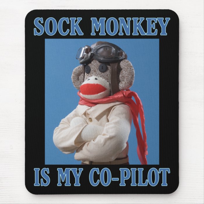 Co Pilot Monkey Mousepad