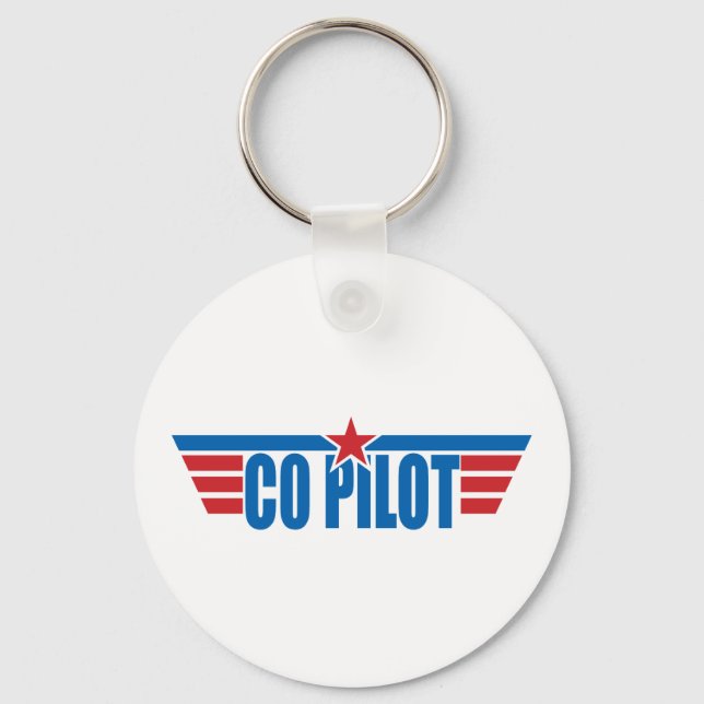 Co-Pilot Wings Badge - Aviation Keychain (Front)