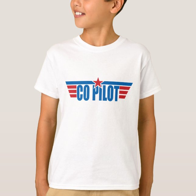 Co-Pilot Wings Badge - Aviation T-Shirt (Front)