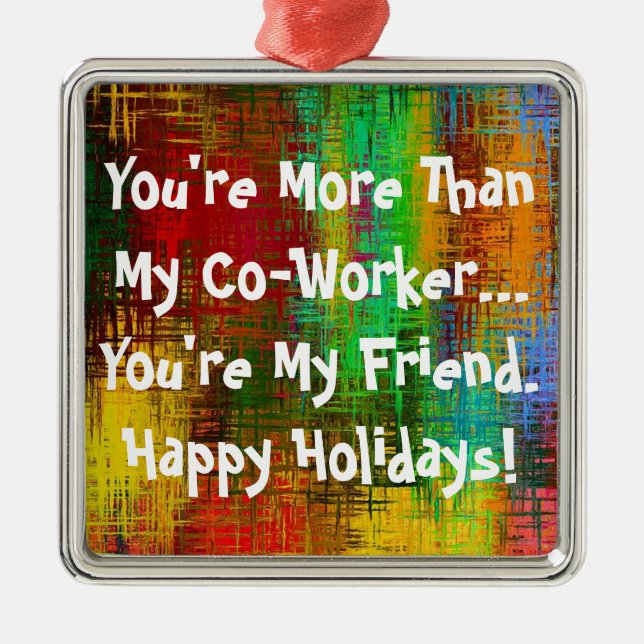 Co-Worker Christmas Metal Ornament (Front)