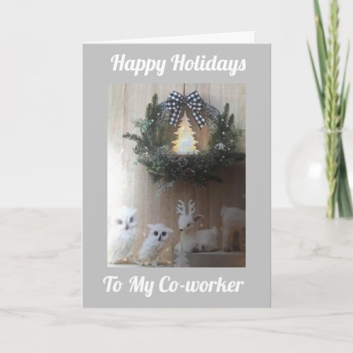 CO_WORKER HAPPY HOLIDAYS TO YOU HOLIDAY CARD