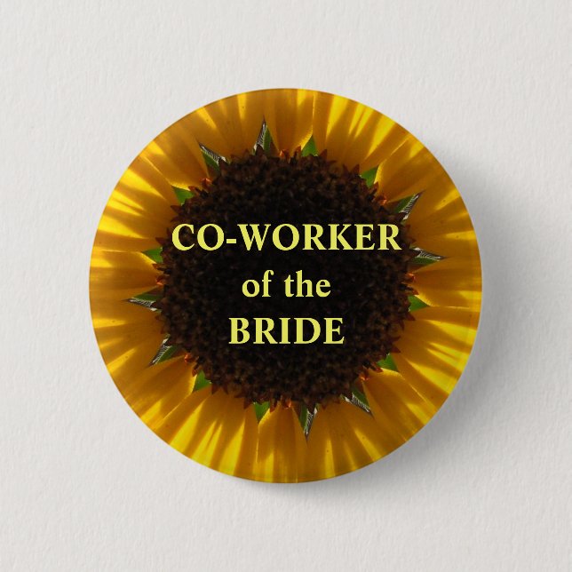 Co Worker Of The Bride Button (Front)
