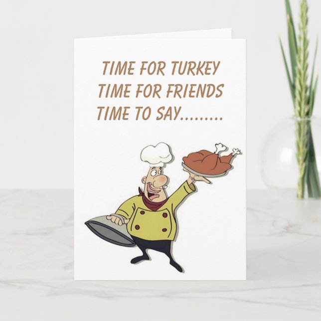 **CO-WORKER** TIME TO SAY "HAPPY THANKSGIVING" HOLIDAY CARD (Front)
