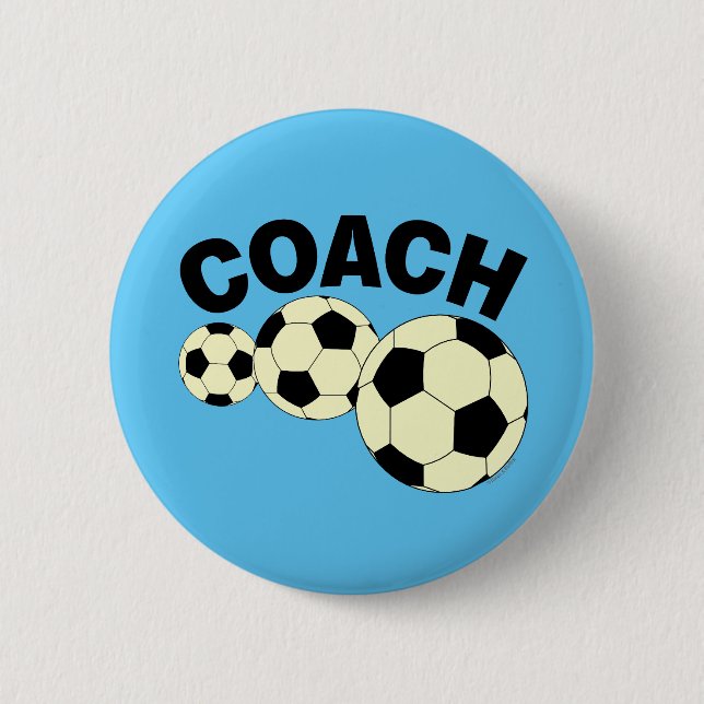 Coach 3 Soccer Balls Button (Front)