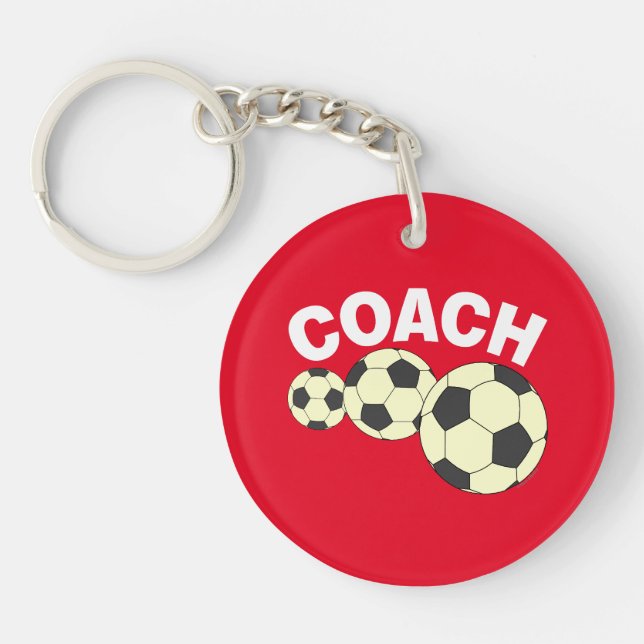 Coach 3 Soccer Balls Keychain (Front)