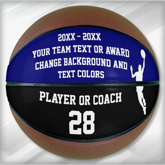 COACH and or, Senior Gift Ideas for Basketball (Senior Night gift ideas for seniors. Basketball Blue and Black. Gift ideas for Basketball coaches.)