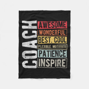 Coach Awesome Wonderful Best Cool Motivational Coa Fleece Blanket