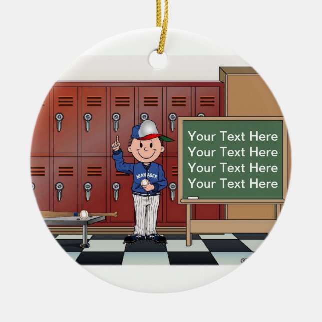Coach, Baseball - Male Ceramic Ornament (Front)