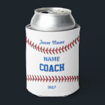 Coach Baseball Sport Can Cooler<br><div class="desc">Gift your Baseball Coach. Enter your team name, coach name and year.</div>