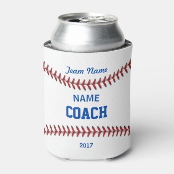 Coach Baseball Sport Can Cooler by RicardoArtes at Zazzle